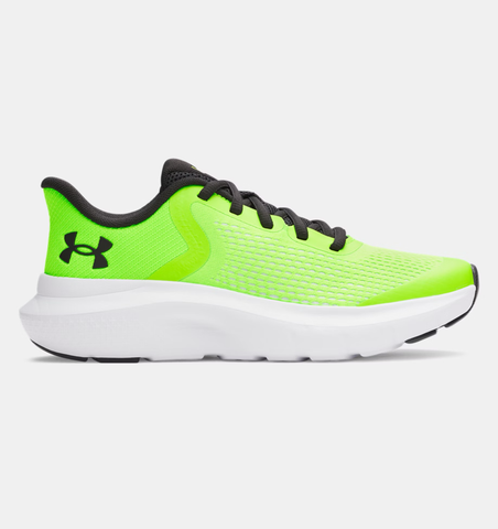 Under Armour Boys' GS UA Rogue 5 Running Shoes - Hyper Green / White / Black - 389