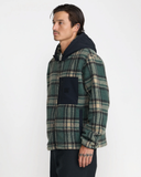 RVCA Mens Del Mar Sherpa Zip Hoodie - Balsam Green