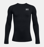 Under Armour Boys' ColdGear® Long Sleeve - Black / White - 001