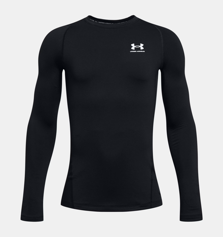 Under Armour Boys' ColdGear® Long Sleeve - Black / White - 001