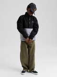 Burton Kids' Cinder Fleece Anorak - True Black / Gray Heather