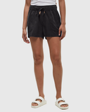 Tentree Women's Tencel Instow Twill Mid-Rise Pull-On Shorts - Meteorite Black