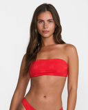 RVCA Women's Daisies Tube Bandeau - Red