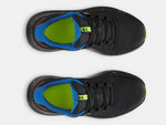 Under Armour Boys' GS UA Surge 4 Running Shoes - Black/High Vis Yellow - 006