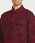 RVCA Mens Augustone Shirt - Merlot