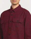 RVCA Mens Augustone Shirt - Merlot