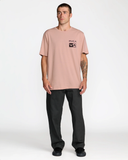 RVCA Mens Glitch Short Sleeve Tee - Pale Mauve
