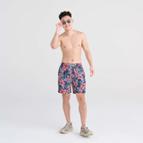 Saxx Mens Oh Buoy Stretch Volley 7" Swim Short - Deep Jungle - Maritime