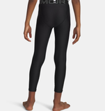 Under Armour Boys' HeatGear® Armour Leggings - Black / White - 001