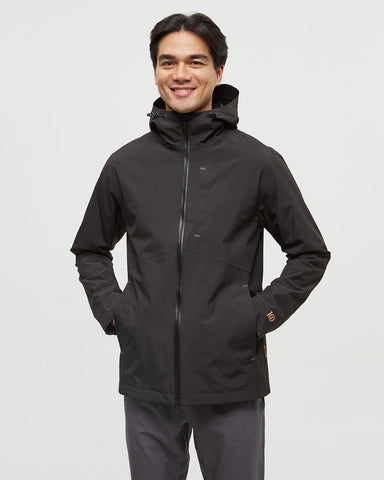 Tentree Mens Nimbus Rain Jacket - Meteorite Black