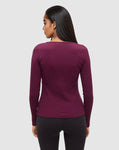 Tentree Women's Knowles Henley - Deep Burgundy