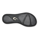 OluKai Womens Honu Leather Beach Sandals - Black