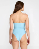 RVCA Women's Pucker One Piece Swim Suit  - Crystal Blue