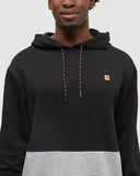 Tentree Mens Howson Hoodie - Meteorite Black/Harbour Grey Heather