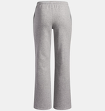 Under Armour Girls' UA Rival Fleece Piped Pants - Mod Gray Light Heather / White - 011
