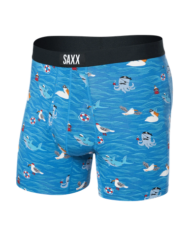 Saxx Ultra Super Soft Underwear - Seas The Day - Lake Blue