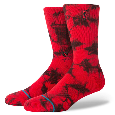 Stance NBA x Logoman Dye Crew Socks - Red
