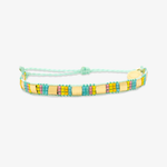 Pura Vida Sunset Beach Woven Bracelet ~ Seafoam