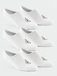Volcom Mens Stones No Show Sock 3 Pack - White