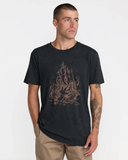 RVCA Mens High Seas Short Sleeve Tee - Pirate Black