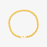 Pura Vida Daisy Ball Bead Stretch Bracelet ~ Gold