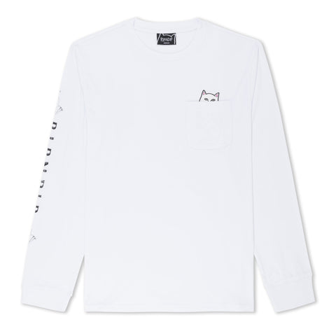 Ripndip Mens Lord Nermal Pocket L/S Tee - White