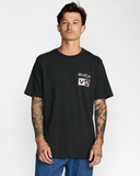RVCA Mens Glitch Short Sleeve Tee - Pirate Black