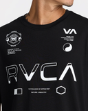 RVCA Mens Split All Over Short Sleeve Tee - Black