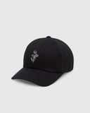 Tentree Flower Embroidery Peak Hat - Meteorite Black Light Moss
