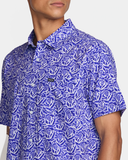 RVCA Mens Barba Roses SS Shirt - Light Blue