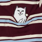 Ripndip Women's Cropped Baby Pocket Tee Lord Nermal - Brown Stripes