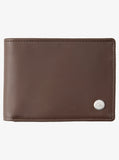 Quiksilver Mac Tri-Fold Leather Wallet - Chocolate Brown