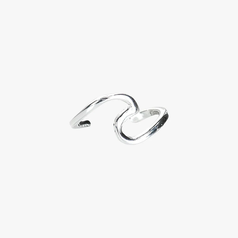 Pura Vida Wave Ear Cuff ~ Silver