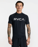 RVCA Mens Short Sleeve Rashguard - Black