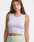 RVCA Womens Shiver Sweater Tank - Cloud Purple