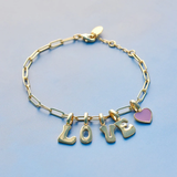 Pura Vida Harper Gold Charm ~ Enamel Heart