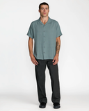 RVCA Mens Vacancy Short Sleeve Shirt - Lead