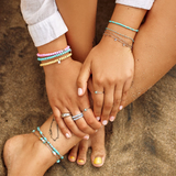 Pura Vida Coated Hematite Stretch Bracelet ~ Yellow