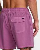 RVCA Mens VA Pigment Elastic Short Trunk 16" - Rose Shadow