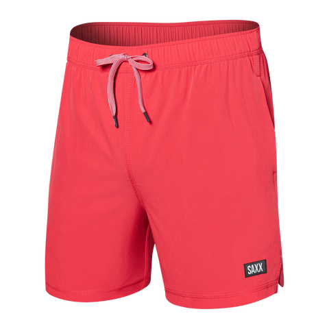 Saxx Mens Oh Buoy Stretch Volley 5" Swim Short - Hibiscus