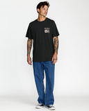 RVCA Mens Glitch Short Sleeve Tee - Pirate Black