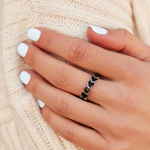 Pura Vida Mood Love Hearts Enamel Ring ~ Silver