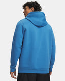 Under Armour Men's UA Icon Fleece Branded Hoodie - Aegean Blue - 430