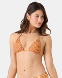 Roxy Women's Ray Of Sunshine Reversible Tiki Triangle Bikini Top - Rust Multi