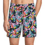 Saxx Mens Oh Buoy 2N1  Volley 7" Swim Short - Toucan Party - Taffy