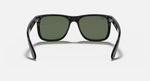 Ray-Ban Justin Sunglasses - Black W/ Dark Green