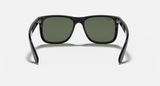 Ray-Ban Justin Sunglasses - Black W/ Dark Green