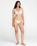 RVCA Women's Beachfront Fixed Triangle Bikini Top - Cloud