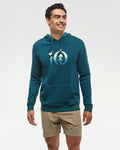 Tentree Mens Cloudy Forest Ten Hoodie - Jasper Oasis
