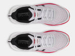 Under Armour Men's UA Charged Assert 10 Running Shoes - White/Red - 111